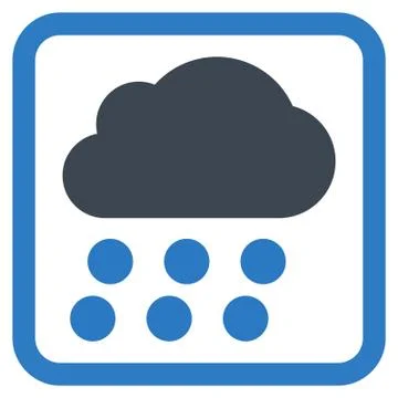 Rain Cloud Flat Vector Icon イラスト素材