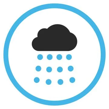 Rain Cloud Flat Vector Icon イラスト素材