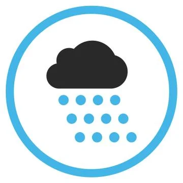 Rain Cloud Flat Vector Icon 스톡 일러스트