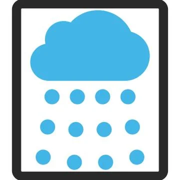 Rain Cloud Framed Vector Icon Illustrazione stock