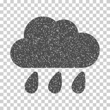 Rain Cloud Grainy Texture Icon Illustrazione stock