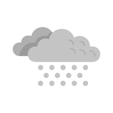 Rain cloud icon flat vector. Cloudy forecast Stock Illustration