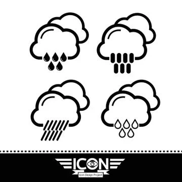 Rain cloud icon Stock Illustration