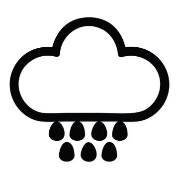 Rain cloud icon Stock Illustration