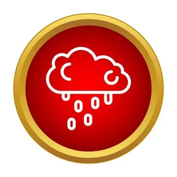 Rain cloud icon indicating precipitation forecast or wet weather イラスト素材