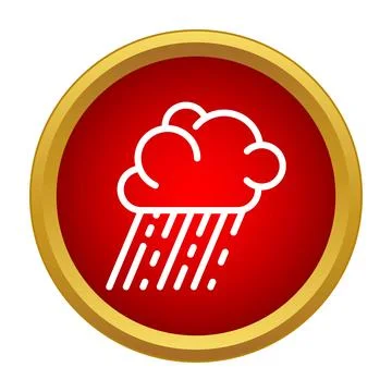 Rain cloud icon representing weather forecast and climate Stock Illustration