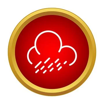 Rain cloud icon representing weather precipitation symbol Stock Illustration