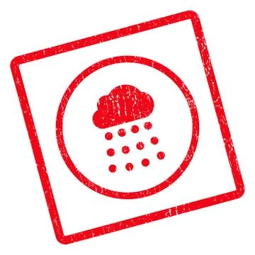 Rain Cloud Icon Rubber Stamp Illustrazione stock
