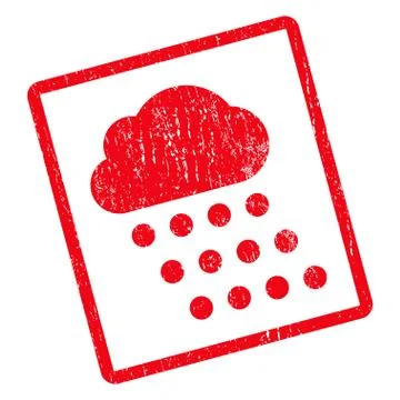 Rain Cloud Icon Rubber Stamp Stock Illustration