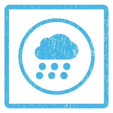 Rain Cloud Icon Rubber Stamp Illustrazione stock
