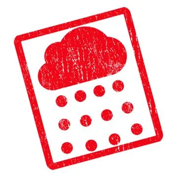 Rain Cloud Icon Rubber Stamp Stock Illustration
