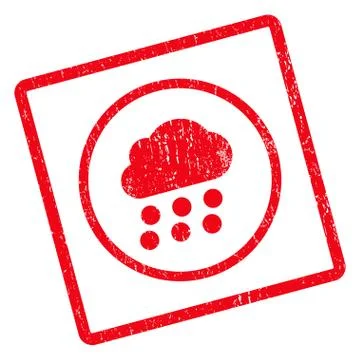 Rain Cloud Icon Rubber Stamp Illustrazione stock