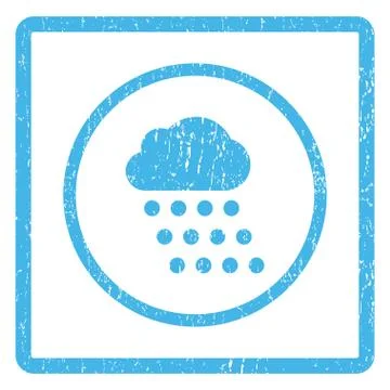 Rain Cloud Icon Rubber Stamp Illustrazione stock