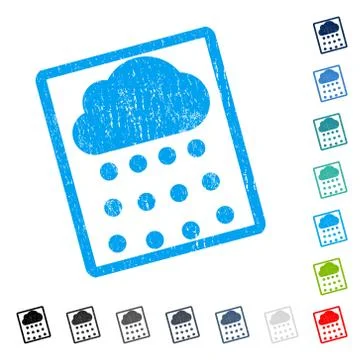 Rain Cloud Icon Rubber Watermark Illustrazione stock