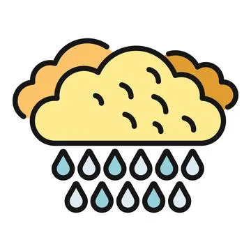 Rain cloud icon showing adverse weather conditions Stock Illustration