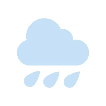 Rain cloud icon. Simple flat style. Stock-Illustration
