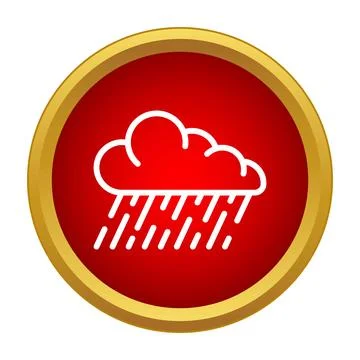 Rain cloud illustrating weather forecast precipitation icon Stock Illustration