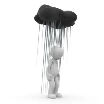 Rain cloud Stock Illustration