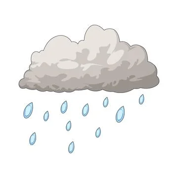 Rain cloud illustration Stock Illustration