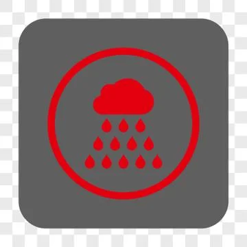 Rain Cloud Interface Toolbar Button Illustrazione stock