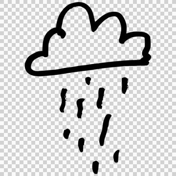 Rain cloud with raindrops Stock-Illustration