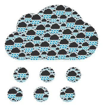 Rain Cloud Recursion Mosaic of Itself Items イラスト素材