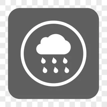 Rain Cloud Rounded Square Button イラスト素材