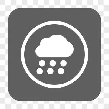 Rain Cloud Rounded Square Button Stock-Illustration