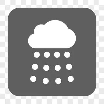 Rain Cloud Rounded Square Button Ilustración de archivo