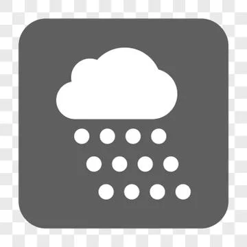 Rain Cloud Rounded Square Button 스톡 일러스트