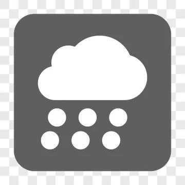 Rain Cloud Rounded Square Button Ilustración de archivo