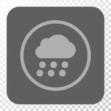 Rain Cloud Rounded Square Button Stockillustratie
