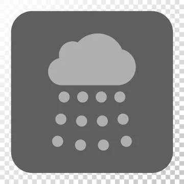 Rain Cloud Rounded Square Button イラスト素材
