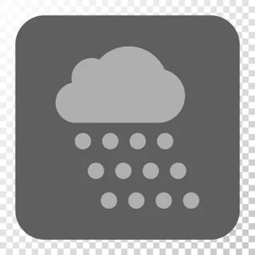 Rain Cloud Rounded Square Button 스톡 일러스트