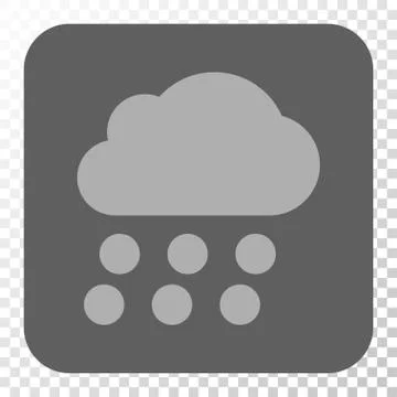Rain Cloud Rounded Square Button Stockillustratie