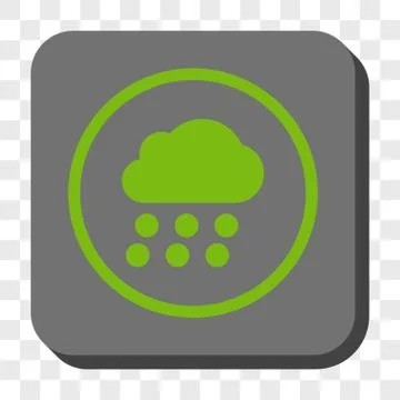 Rain Cloud Rounded Square Button イラスト素材