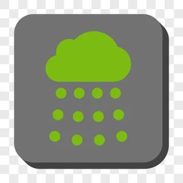 Rain Cloud Rounded Square Button 스톡 일러스트