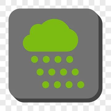Rain Cloud Rounded Square Button 스톡 일러스트