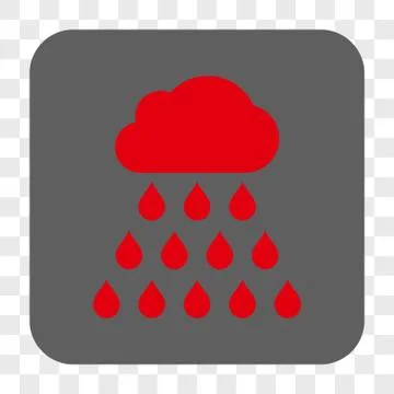 Rain Cloud Rounded Square Button Stockillustratie