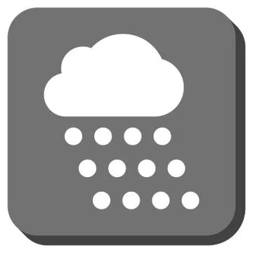 Rain Cloud Rounded Square Glyph Icon イラスト素材