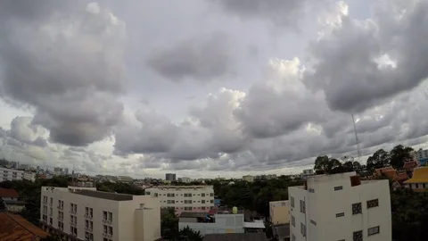 Rain cloud time lapse Stock Footage 80074610