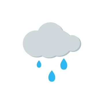 Rain with cloud vector graphic design illustration Stock Illustration