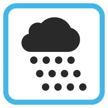 Rain Cloud Vector Icon In a Frame Ilustración de archivo