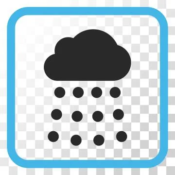 Rain Cloud Vector Icon In a Frame 스톡 일러스트