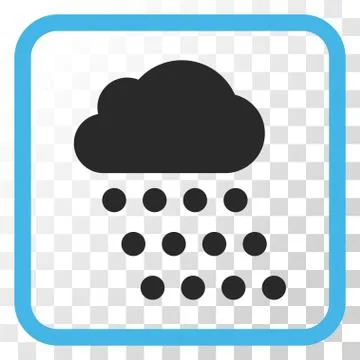 Rain Cloud Vector Icon In a Frame イラスト素材