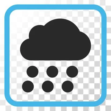 Rain Cloud Vector Icon In a Frame Illustrazione stock