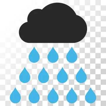 Rain Cloud Vector Icon Illustrazione stock