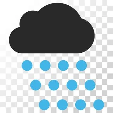 Rain Cloud Vector Icon Stock Illustration