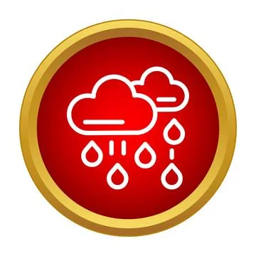 Rain cloud weather forecast icon illustration Stock Illustration