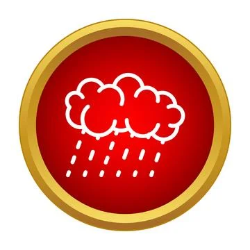 Rain cloud weather forecast or meteorology application icon Stock Illustration